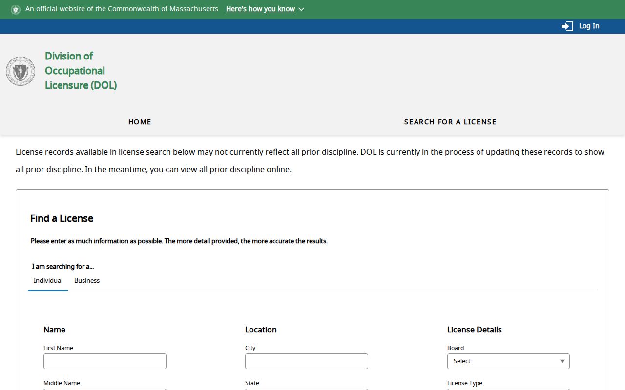Brockton residents directory Massachusetts license lookup search fields